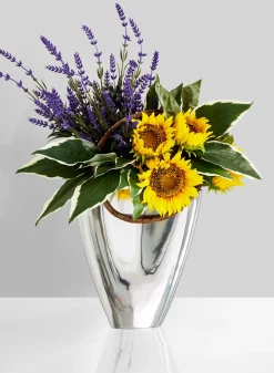 12in Tall Tulip Aluminum Vase