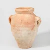 7.5in Tall Tunisian Handmade Crete Urn with Handles
