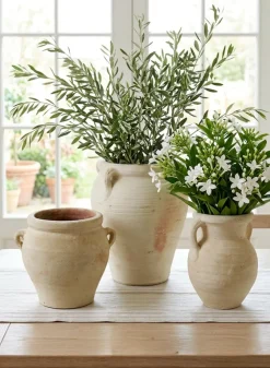 12.25in Tall Tunisian Handmade Hydria Jar with Handles Pot