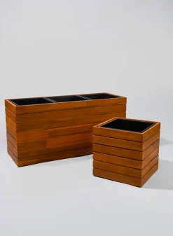 12in Tall Vuong Acacia Wood Planter
