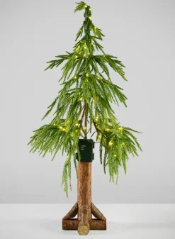 32in Tall Warm White Pre-Lit Christmas Tree (80 Lights)