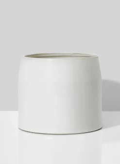 5.25in Tall White Ceramic Potter's Bowl