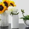 5.5in Tall White Ceramic Potter's Vase