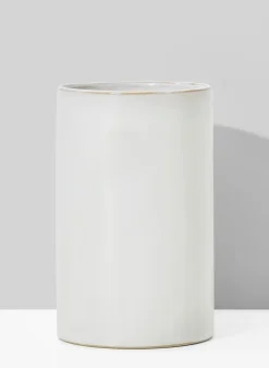 6.5in Tall White Ceramic Vase