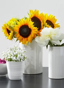 6.5in Tall White Ceramic Vase
