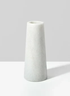 6in Tall White Marble Tuscan Column Vase