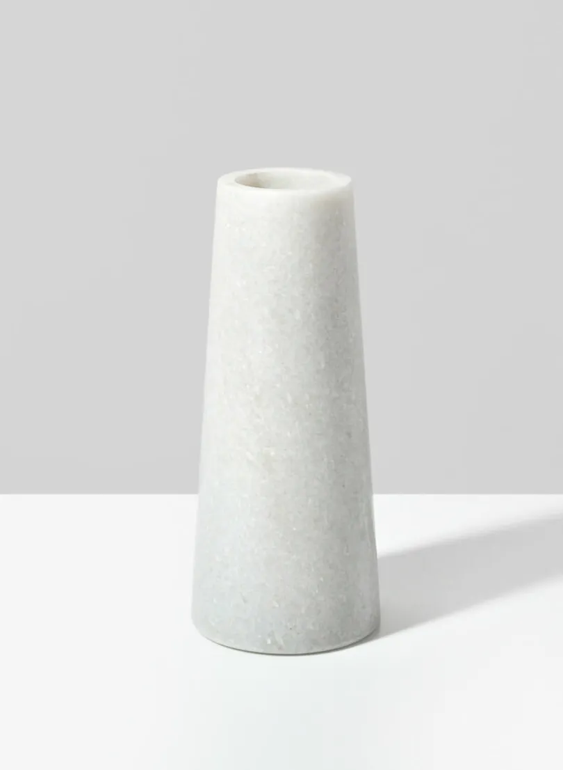 6in Tall White Marble Tuscan Column Vase