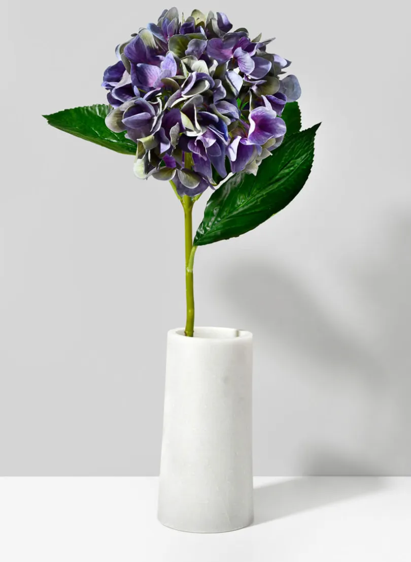 7.25in Tall White Marble Tuscan Column Vase