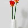 10in Tall White Marble Tuscan Column Vase