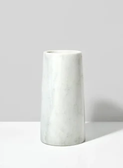 10in Tall White Marble Tuscan Column Vase