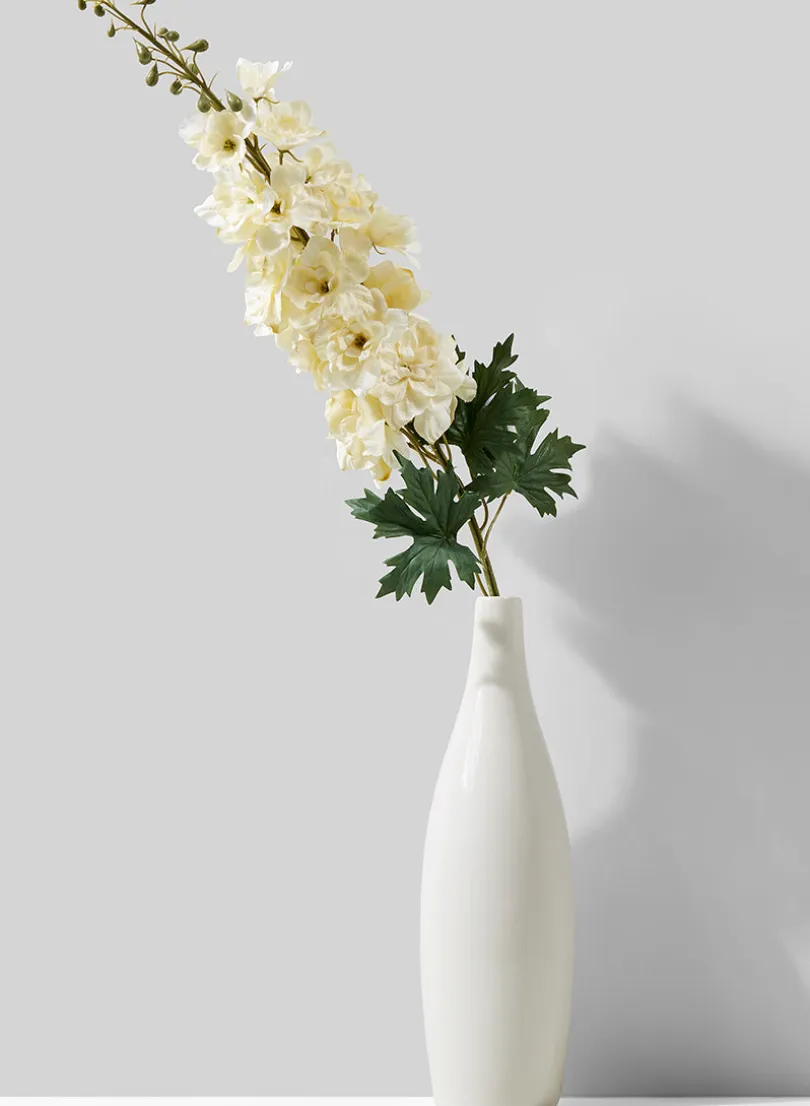 12.5in Tall White Porcelain Bottle Vase