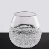 6.25in Tall Winterthur Ice Look Hand Blown Crystal Glass Vase