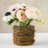 5in Tall Yangon Dark Willow Wrapped Glass Cylinder