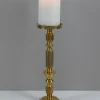 12in Tall Zahra Gold Aluminum Pillar Holder