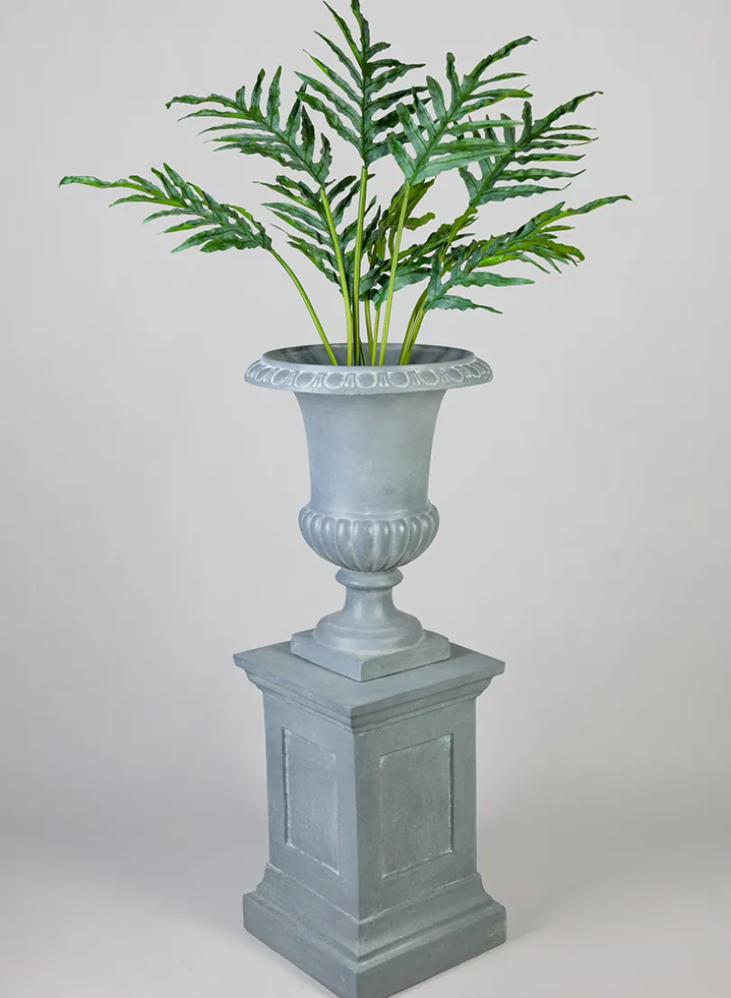 18.5in Tall Zinc Ceramic Pedestal