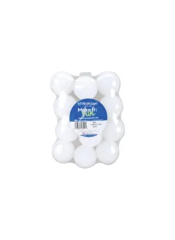 2in White Craft Foam Ball, Set of 12