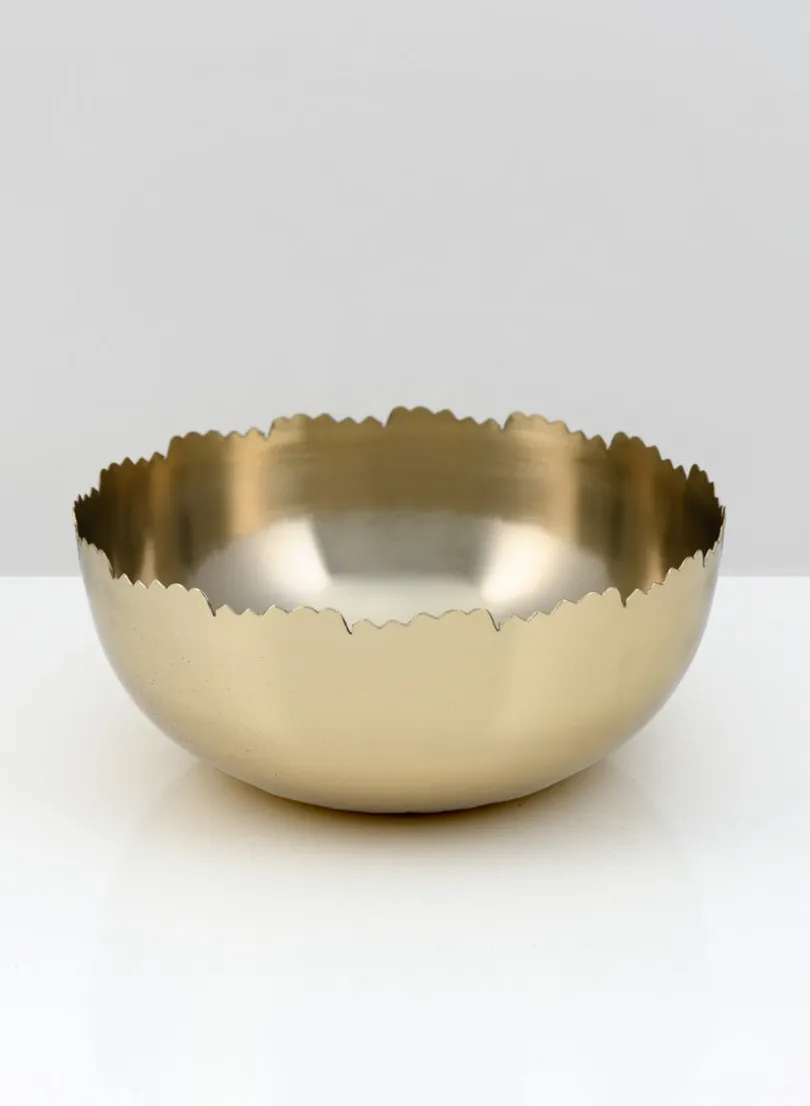 6.75in Wide Alamgir Gold Iron Bowl