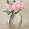 6.5in Wide Aluminum Soleil Silver Tone Vase