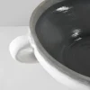 15in Wide Andra Ceramic White Glazed Bowl