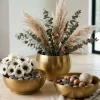 7.5in Wide Antique Raw Brass Bowl