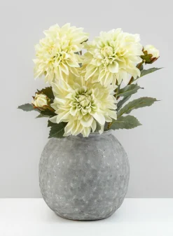 8.5in Wide Arita Aged Cement Boule Vase