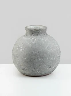 7.5in Wide Arita Aged Cement Deco Vase