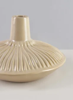 9in Wide Arita Handcrafted Ceramic Deco Vase