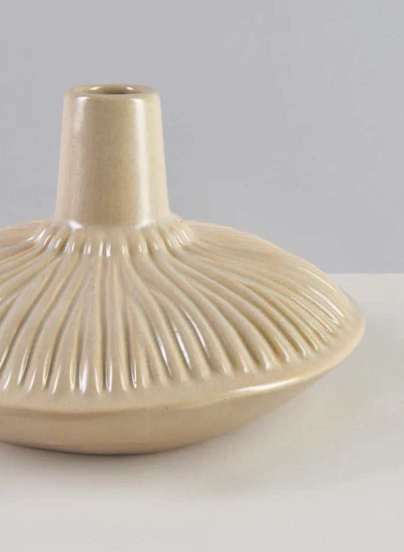 9in Wide Arita Handcrafted Ceramic Deco Vase