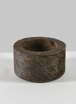 4.5in Wide Banjara Reclaimed Look Black Rugged Wood Bowl