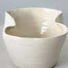 8.5in Wide Beige Sandstone Hasu Centerpiece Bowl