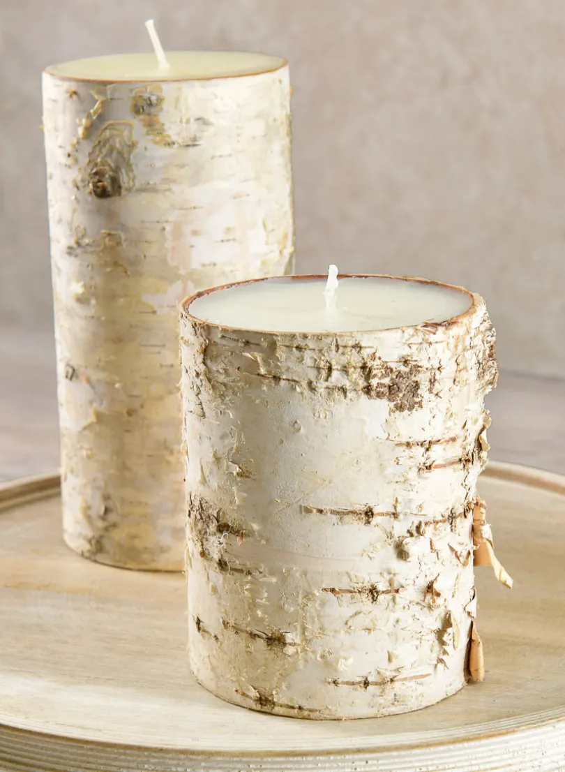 3in Wide Birch Pillar Candle