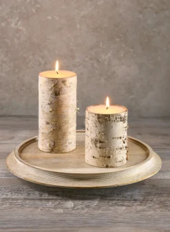 3in Wide Birch Pillar Candle