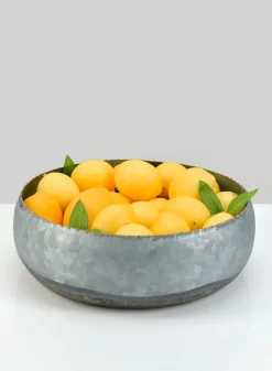 12in Wide Bizantine Galvanized Iron Bowl