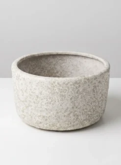 7.5in Wide Boheme Antiqued Low Ceramic Cylinder Pot, Case of 6