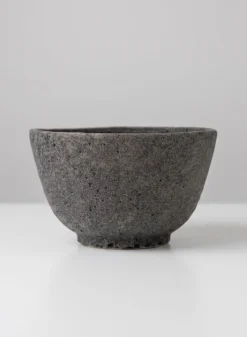 8.5in Wide Boheme Black Lava Ceramic Orchid Bowl Pot, Case of 4