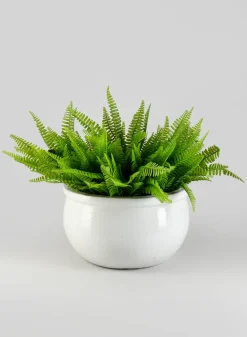 13in Wide Bright White Bavarian Pot