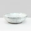 7in Wide Byzantine Aged White Shallow Bowl