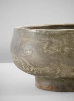 6.5in Wide Cintra Aged Black Clay Look Terracotta Bowl