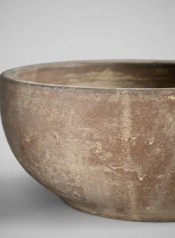 9in Wide Cintra Aged Clay Look Centerpiece Stoneware Bowl