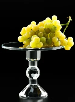 8 5/8in Wide Crystal Pedestal Cake Plate