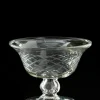 6in Wide Diamond Cut Glass Pedestal Bowl