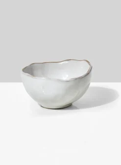 4in Wide Freeform Edge Ceramic Potter's Bowl, Set of 4