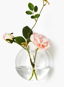 5in Wide Glass Ball Wall Vase