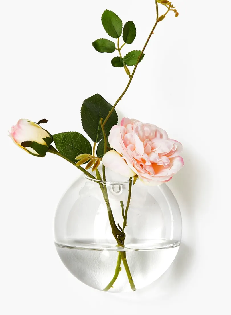 5in Wide Glass Ball Wall Vase