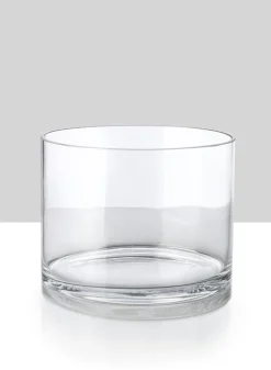 8in Wide Glass Cylinder Vase