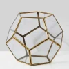 6.5in Wide Glass Honeycomb Candleholder
