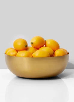 12in Wide Gold Iron Bowl