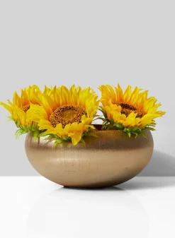 8in Wide Gold Iron Bowl