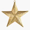 5 1/2in Wide Gold Iron Star Ornament