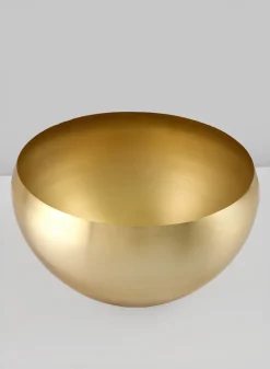 8in Wide Gold Metal Bowl
